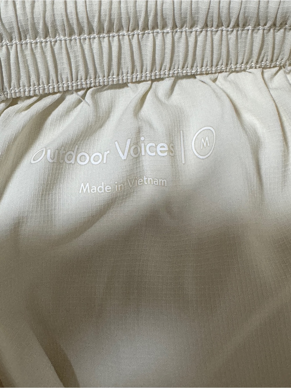 WAS89 {Outdoor Voices} "Rectrek" Cream Bone Off White Hiking Utility Shorts - Picture 3 of 5